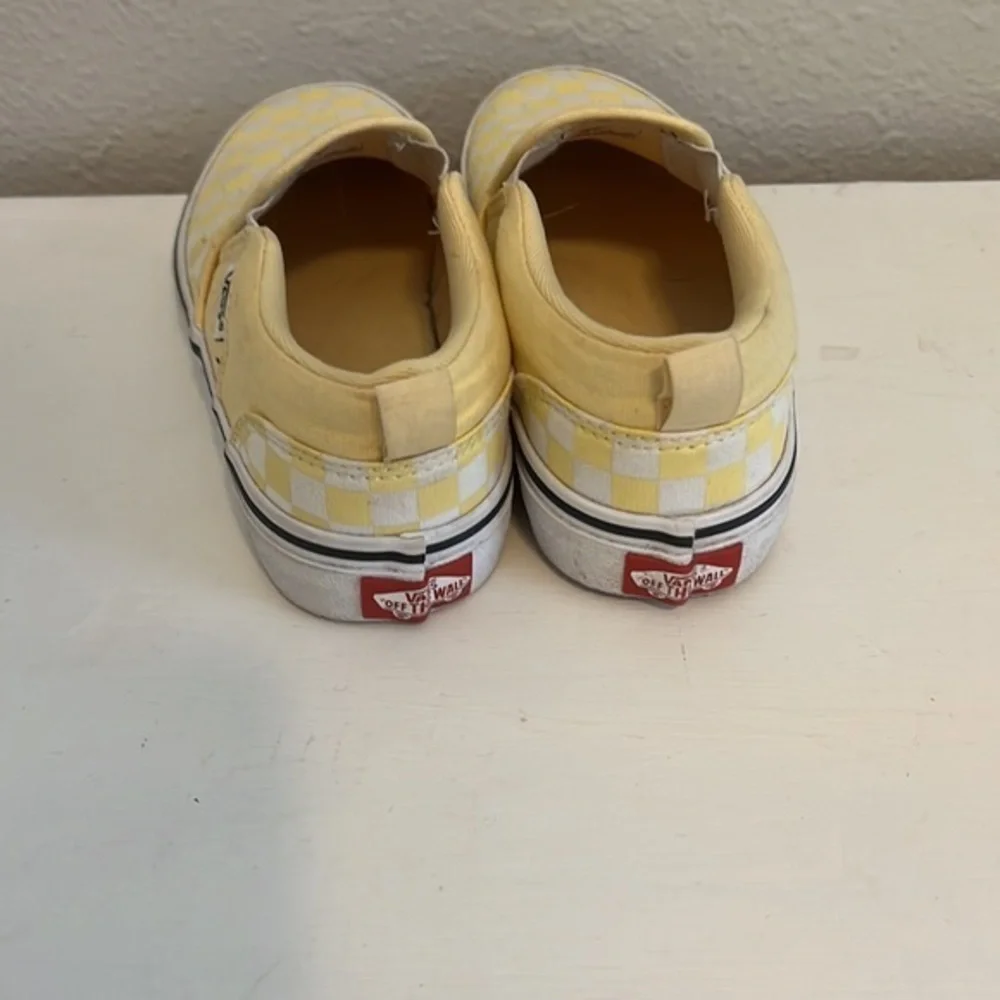 Vans Yellow Checked‎ Slip On Youth Size 2.5